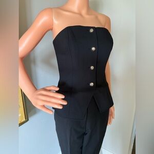 NWT Stylish and Elegant Black Bustier-Strapless Top!